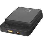 Resim S-link M1021 10000mAh Magsafe 15W HSC22.5W+PD20W+QC3.0 Siyah LCD Taşınabilir Şarj Cihazı Powerbank 