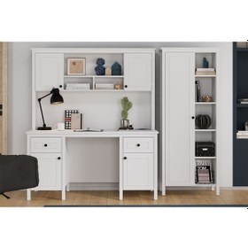 Resim Sento Moon Kapaklı Kitaplık Beyaz 