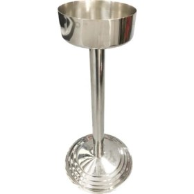 Resim Özbir Paslanmaz Çelik Ayaklı Şampanya ve Şarap Kovası Standı 18 x 59 cm 