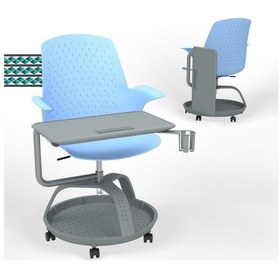 Resim Karr Office Sona 360 Yazı Tablalı Mobil Eğitim Sandalyesi 