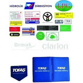 Resim Tofaş Fabrikasyon Etiket Seti Ruhsat Kabı 