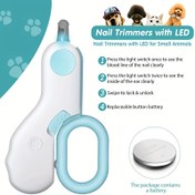 Resim 1 adet LED Işık Kedi ve Köpekler için Tırnak Makası, Mini Boyut, Kan Işığı ile Kesim, Konforlu Tutuş, Pille Çalışır (Şarj Edilemez), Plastik Malzeme, Düğme Pili ile, Kediler, Köpekler için 