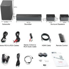 Resim Ultımea Poseidon D50 5.1 Kanal Soundbar Subwoofer Hoparlör U2500 