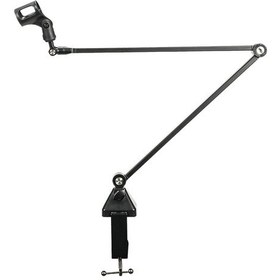 Resim Suntek Mikrofon Boom Kolu Standı Masaya Monte Edilmiş Siyah 
