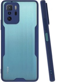 Resim Xiaomi Poco X3 GT Kılıf Renkli Silikon Kamera Lens Korumalı Şeffaf Parfe Kapak - Lacivert 