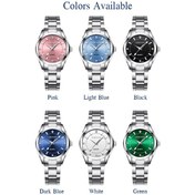 Resim Leezsing Chenxı Kadın Klasik Kuvars Saat Bayan Moda Kol Saati Katı Çelik Bantlı Aydınlık İşaretçi 3atm Su Geçirmez Günlük Ve İş İçin 