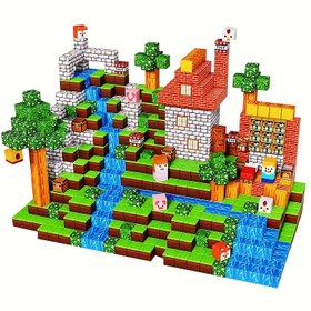 Resim 100 Parça Manyetik Yapı Blokları Seti - 3D Hayal Gücünü Geliştiren Duyusal Gelişim Oyuncağı, Erkek ve Kız Çocuklar İçin, 3+ Yaş, Cadılar Bayramı, Noel ve Çocuk Doğum Günü Hediyeleri İçin Mükemmel, Çocuklar İçin Yapı Blokları, Yaratıcı Oyun, Dayanıklı Yapı 