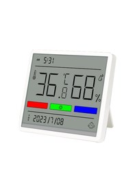 Resim Yuntech01 Beyaz Evcil Dijital Sicaklık Ve Nem Ölçer - Büyük Ekranlı, Doğru Ölçüm, Zaman/tarih Gösterimi, Pil Dahil 