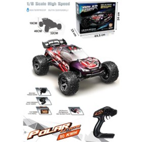 Resim Büyük Boy Kumandalı Yüksek Hızlı Elektrikli Suya Dayanıklı 80km/h 1:8 Rc Oyuncak Araç Full Fonksiyon Araba Kırmızı Kırmızı 