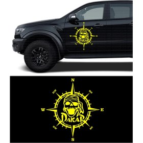 Resim Melek Pazarı Dakar Pusula Off Road Araba STICKER-S1820 