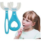 Resim 2 Adet Çok Yönlü Çocuk U Şeklinde Diş Fırçası, Çocuk U Şeklinde Diş Fırçası, U Şeklinde Elektrikli Diş Fırçası Çocuklar, Roundedblue 