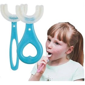 Resim 2 Adet Çok Yönlü Çocuk U Şeklinde Diş Fırçası, Çocuk U Şeklinde Diş Fırçası, U Şeklinde Elektrikli Diş Fırçası Çocuklar, Roundedblue 