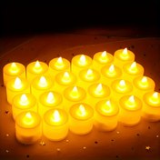 Resim 24 adet Alevsiz LED Mum Işıkları - Halloween & Noel Dekoru için Mükemmel, Parti Atmosferi Geliştirmeleri, Beyaz, Halloween Süslemeleri, Kış için Mükemmel, Yeni Yıl, Noel için En İyi, Ramazan Mubarak 