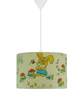 Resim ŞENAY AYDINLATMA Çocuk Odası Silindir Kumaş Sarkıt Avize-bej Tavşan 