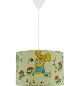 Resim ŞENAY AYDINLATMA Çocuk Odası Silindir Kumaş Sarkıt Avize-bej Tavşan 