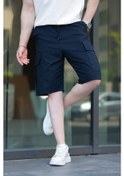 Resim Madmext Lacivert Kargo Cepli Erkek Şort E6571 Lacivert 
