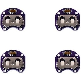 Resim Willowhaven 4 Adet Lilypad Cr2032 Düğme Pil Yuvası Dikiş Dıy Eğitim Seti 