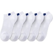 Resim Bgk Unisex 5'li Spor Patik Çorap Yıkanmış Beyaz 