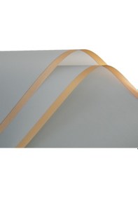 Resim Çiçek Ambalaj Kağıdı - Gri - Altın Kenarlı - Mat Opp 58x58 Cm - 2 