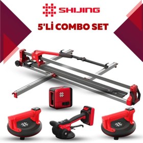 Resim SHİJİNG TOOLS Manuel Kesici Dijital Vantuz Fayans Vibratörü ve Lazer Metre 5'li Pro Set 