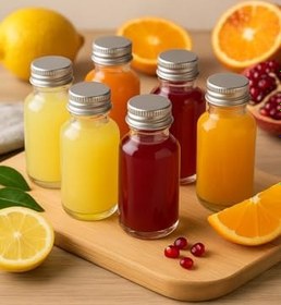 Resim 6 Adet Şeffaf Cam Shot Şişesi Sızdırmaz Gümüş Metal Kapaklı Kolonya Koku Süs Çok Amaçlı Şişe 30ml 