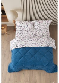 Resim Morena Battal Boy Lüx Wellsoft Yorgan Çift Taraflı - 2 Adet Yastık Kılıflı Yorgan Seti 215x235 Cm Mavi 