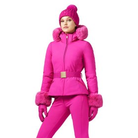 Resim Goldbergh Giselle Faux Border Kadın Pembe Kayak Ceketi 