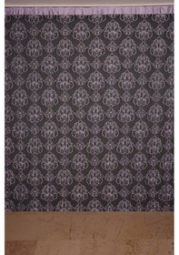 Resim Örümcek Çift Renk Lila İp Perde Hazır Düğmeleri Dikilmiş İp Perde 300 280 Cm Lila 