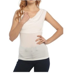 Resim Bulalgiy Kadın Beyaz Feminen Degaje Tişört - Bga748196 