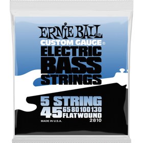 Resim Ernie Ball 2810 Flatwound 5-String Bas Gitar Teli (45-130) 