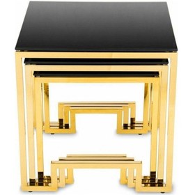 Resim Foster Gold Zigon Sehpa 