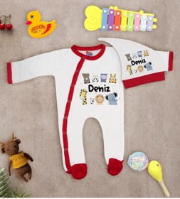 Resim Bitmeyen Kartuş Bk Kids Kişiye Özel Bebek Kıyafeti, Bebek Giyim Hediyesi, Tulum Zıbın Ve Kukuletalı Şapka Seti-19 