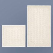 Resim Bluenity Baklava Doğal Pamuk 2'li Banyo Paspası - 60x100 cm + 50x60 cm 