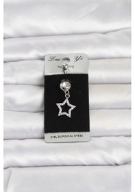 Resim 316l Cerrahi Çelik Sallantılı Yıldız Model Göbek Piercing Çok Renkli 78700492 