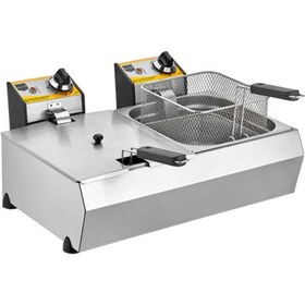 Resim VTN 8+8 lt Çiftli Elektrikli Fritöz 