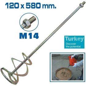Resim Aesco Topshop TH14343 Boya Alçı ve Harç Karıştırıcı Uç 120X580 mm 