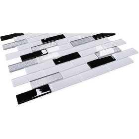 Resim MozaiKristaL Mutfak Tezgah Arası 23x73x4 mm Kristal Cam Mozaik. ( 1 Kutu = 1 m2 Fiyatıdır ) 