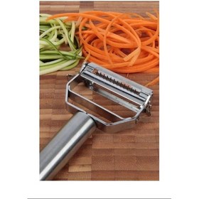 Resim Baysa Paslanmaz Çelik Jülyen Sebze Meyve Soyacak Turbo 1101 Açık Mavi 