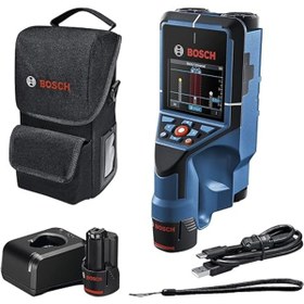 Resim Bosch Professional Duvar Tarayıcı D-tect 200 C (2 adet 12 V pil, (olmayan) gerilim taşıyan hatlar, 