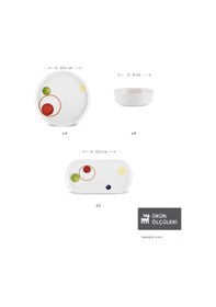 Resim Karaca Color Pop 10 Parça 4 Kişilik Kahvaltı Takımı Çok Renkli 