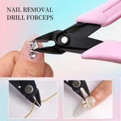 Resim 1pc Pro Nail Art Rhinestone Pense, Paslanmaz Çelik Tırnak Matkap Çıkarma Aracı, Hassas 25° Eğimli Bıçak, Koku Yok, Manikür Aksesuarı için Tırnak Sanatı Tasarımı 