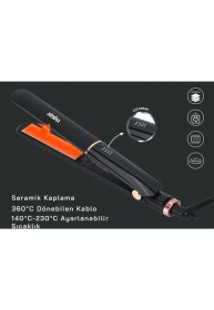 Resim Sinbo SHD-1710 Isı Ayarlı Dijital Saç Düzleştirici Maşa Siyah 