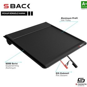 Resim S-Dizayn Isuzu D-Max 2 S-Back Sürgülü Kapak Siyah V1 2012-2019 