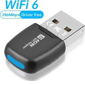Resim Ticimark USB 286MBPS Wifi6 Kablosuz Adaptör, Masaüstü ve Dizüstü Bilgisayarlar Için Uygun, 2.4ghz Güçlü 