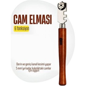 Resim Hsnet Elmas Cam Kesici - Kalem Tipi Cam Kesici Cam Kesme Elması - Net7201-8253 Renkli 