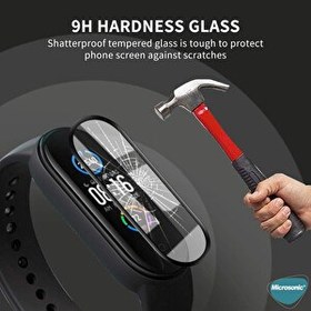 Resim Microsonic Xiaomi Mi Band 3 Tam Kaplayan Temperli Cam Full Ekran Koruyucu Siyah 