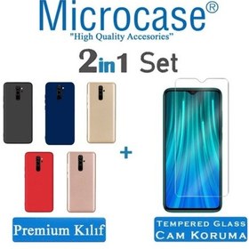 Resim Xiaomi Redmi Note 8 Pro Premium Mat Silikon Kilif + Tempered Cam 386220002 