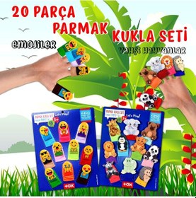 Resim 2 Set - 20 Parça Tox Emojiler Ve Vahşi Hayvanlar Parmak Kukla T10 