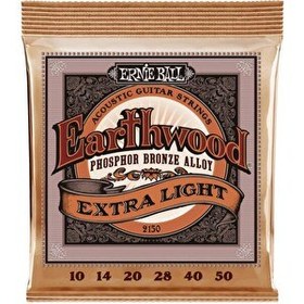 Resim Ernie Ball P02150 | Earthwood Extra Light Phosphor Bronze .10-.50 Akustik Gitar Teli 
