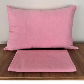 Resim Üntaş Tek Lastiksiz Çarşaf Ve 1 Adet Yastik Kilifi Pembe 